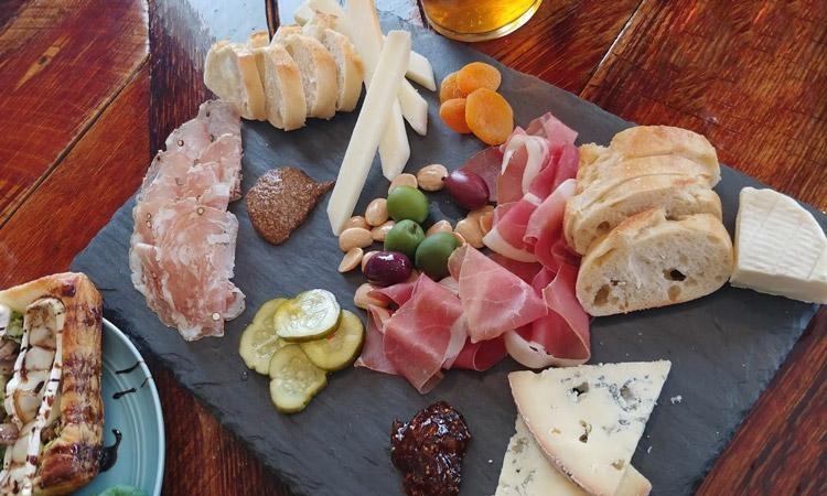 charcuterie and cheese board at The Pink House in Genoa Nevada