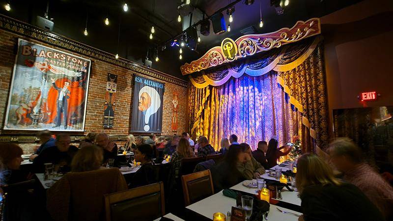 showroom at the prestige magic show dinner theater san diego