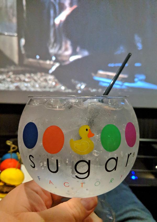 kicking back and relaxing at sugar factor san diego watching a movie in style at theatre box