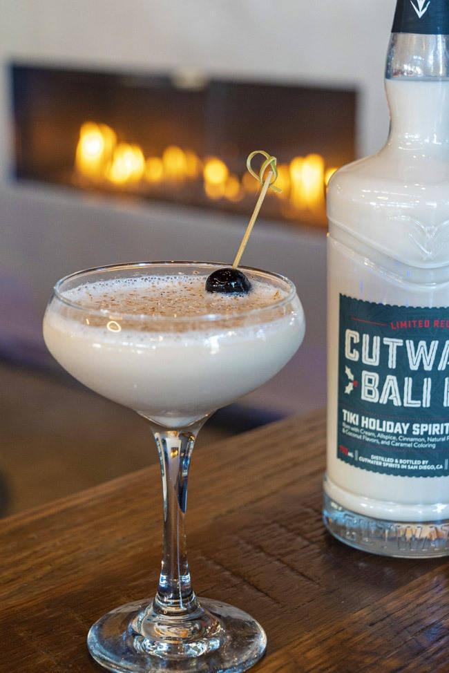 holiday tikitini rum cocktail
