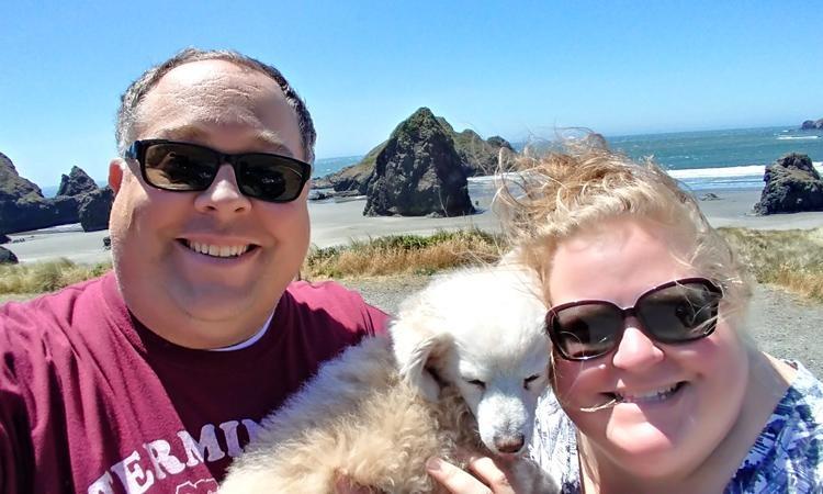 Heather and James on Oregon Coast