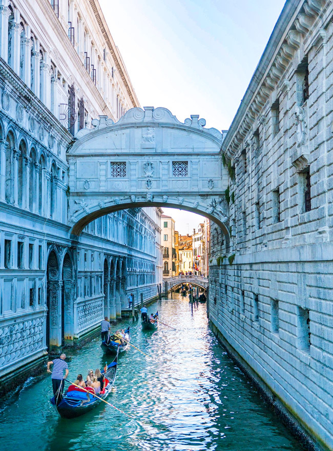 gondola rides through the canals of venice italy