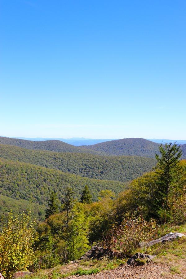 view from blue ridge parkway north carolina