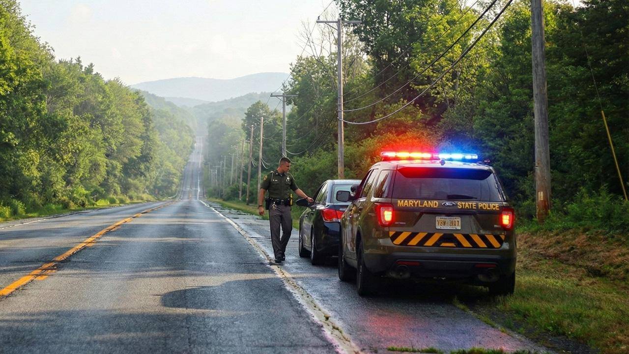 traffic ticket on road trip