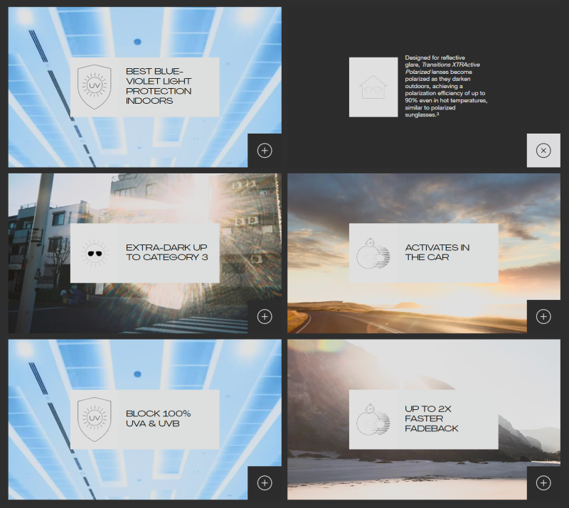 transitions xtractive polarized features
