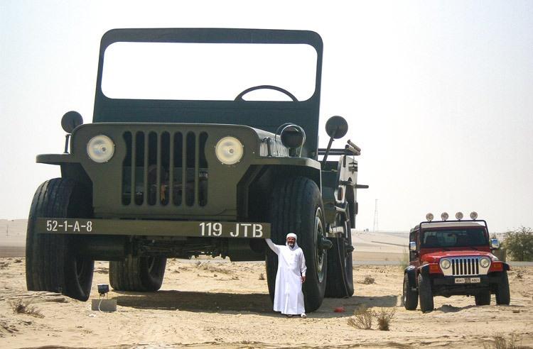 worlds largest willys jeep at the emirates national auto museum in uae
