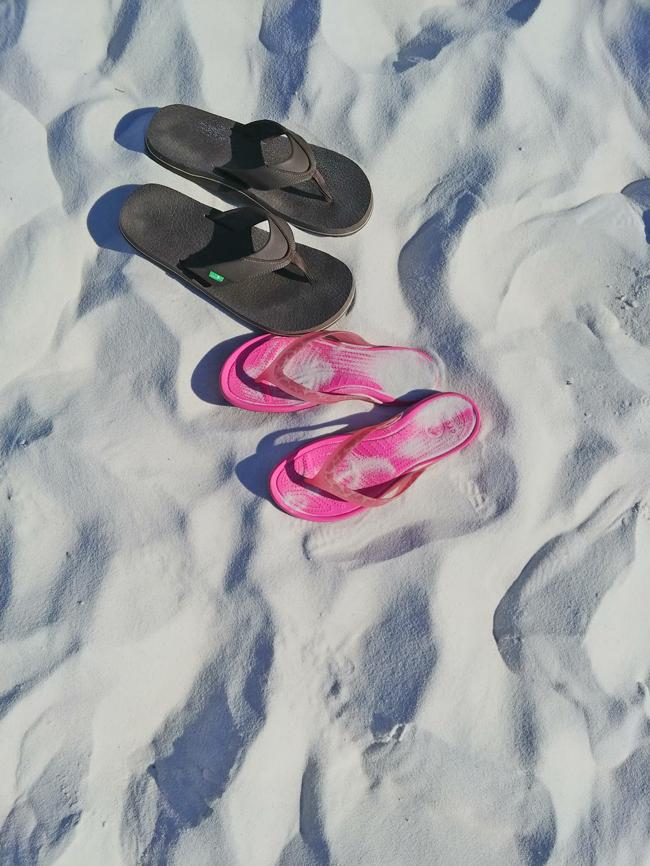 flipflops in the sand