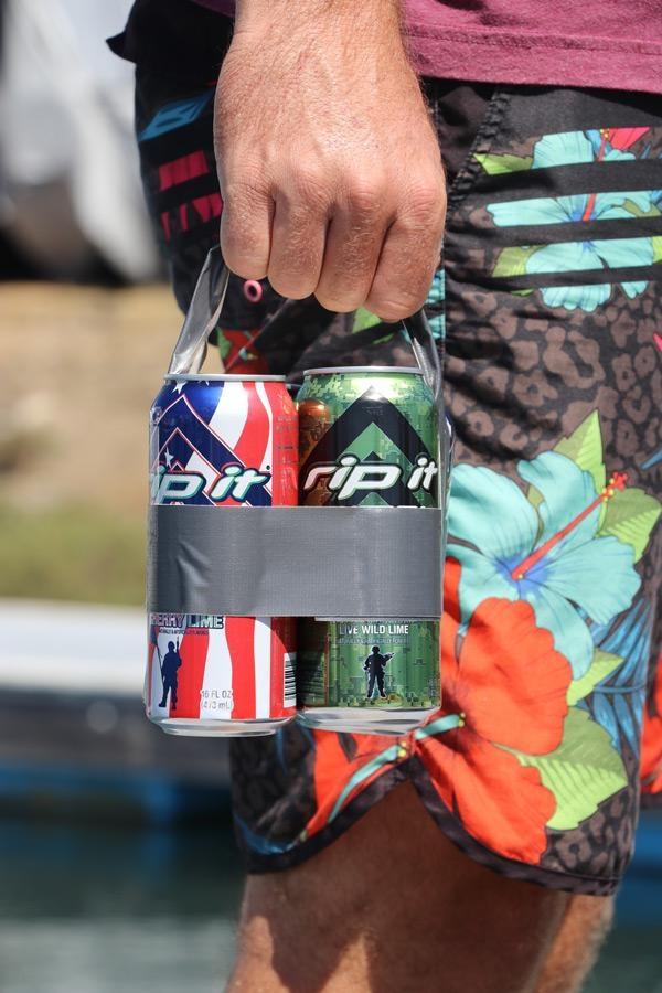 create a can holder wrap duct tape around cans then create a handle by passing a loop over the top