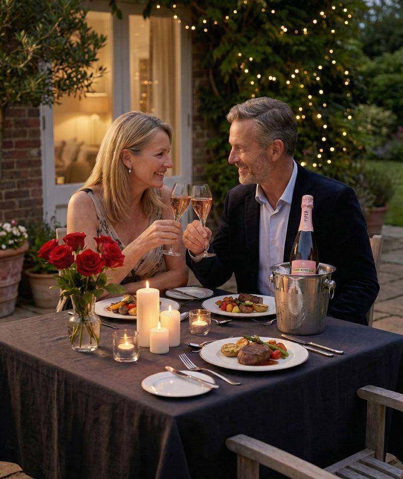valentines day couple enjoying dinner