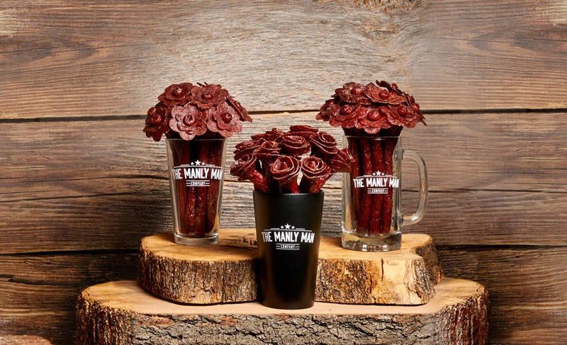 manly man co jerky flowers