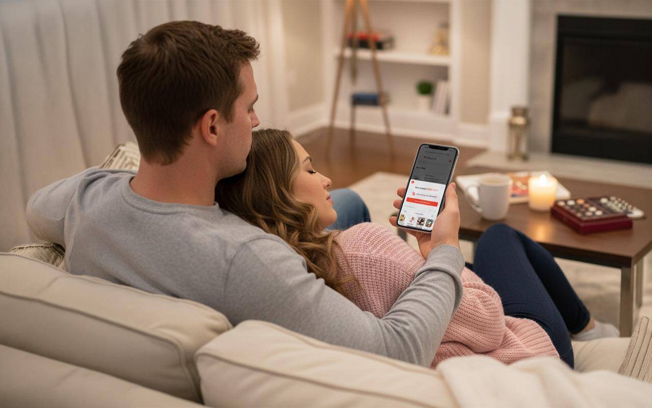 man shopping for valentines day presents for his wife 