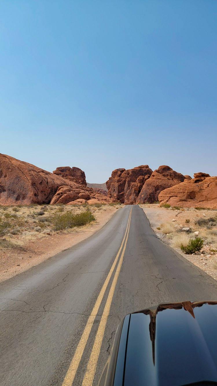 driving through valley of fire