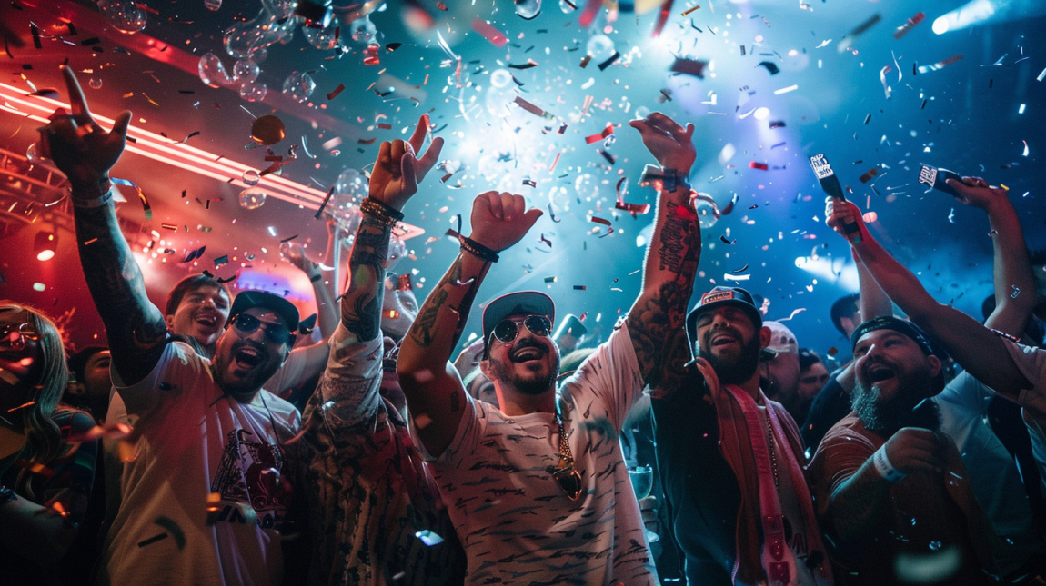 vegas bachelor party in a night club