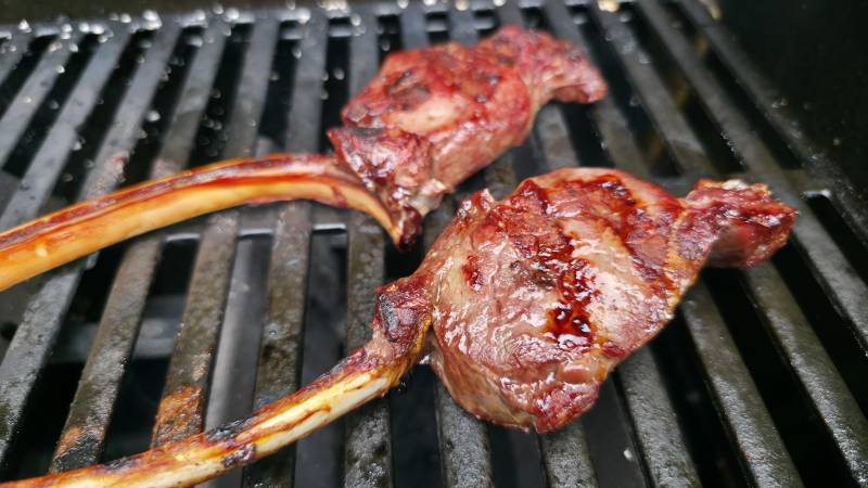 grilled Venison Tomahawk Steaks 