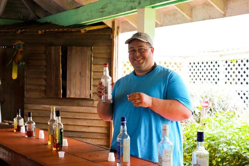 james at st lucia rum buffet