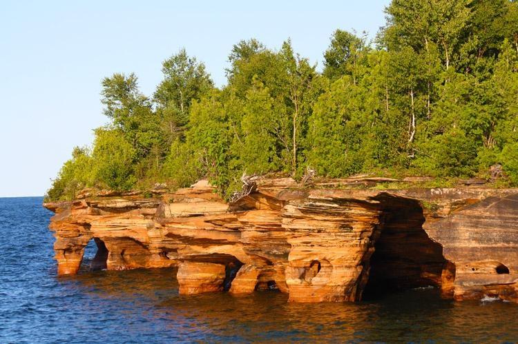 sea caves apostle islands national lake shore bayfield wisconsin