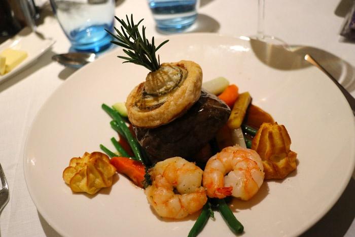 shrimp and steak for dinner