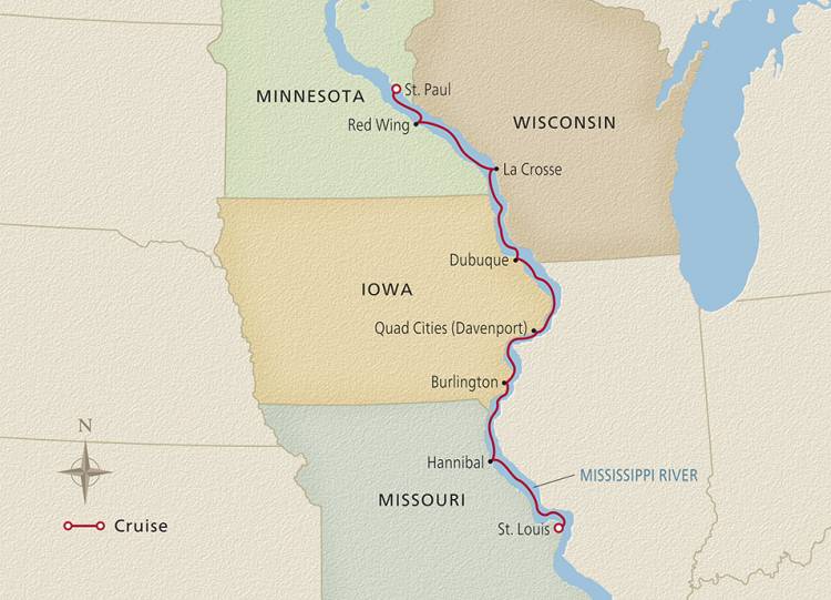 americas heartland viking mississippi river cruise itinerary