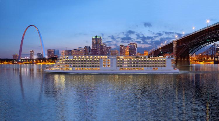 viking mississippi river cruise boat in st louis missouri