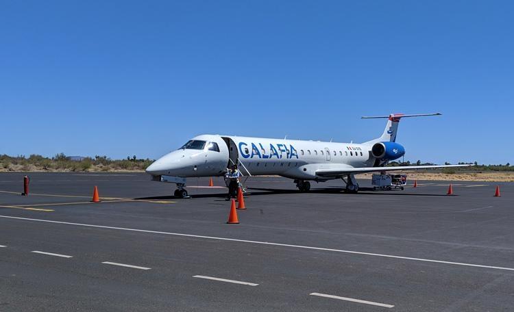calafia airlines at loreto mexico airport