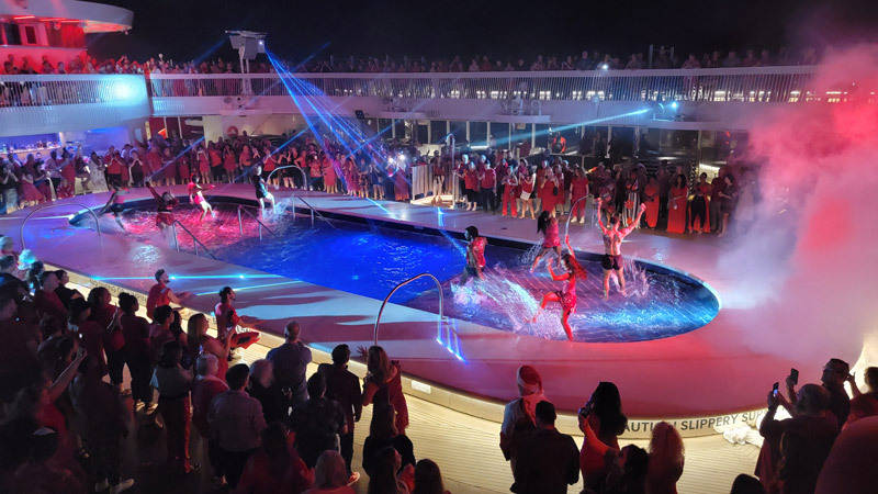scarlet night pool party