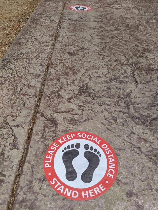 social distancing stickers