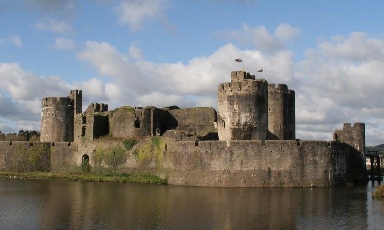 Caerphilly castle Wales