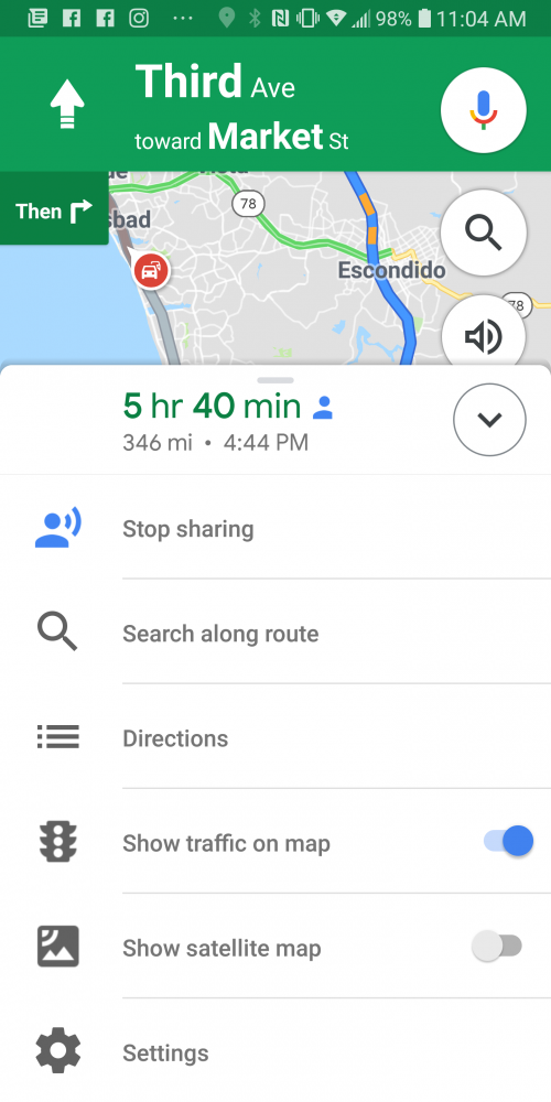 location sharing in google maps