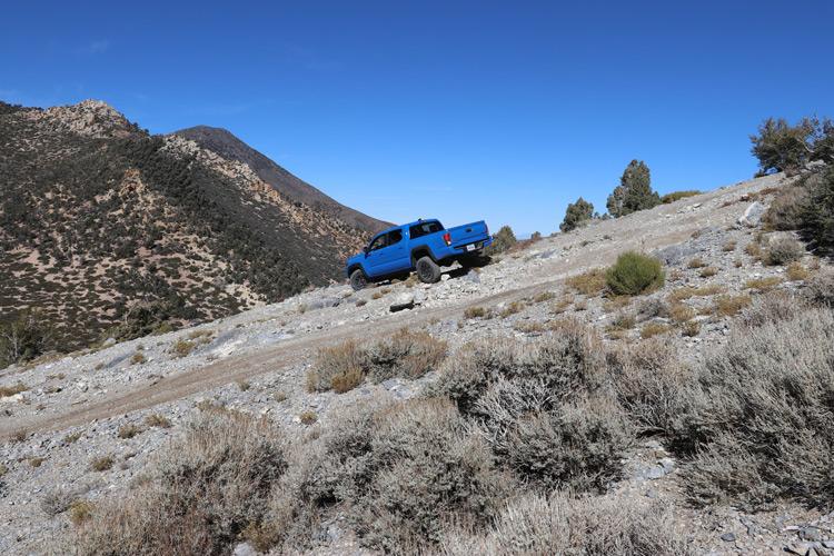 tacoma trd pro turning on steep grade