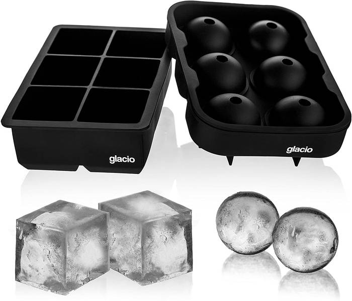 glacio silicone ice cube trays for whiskey lovers