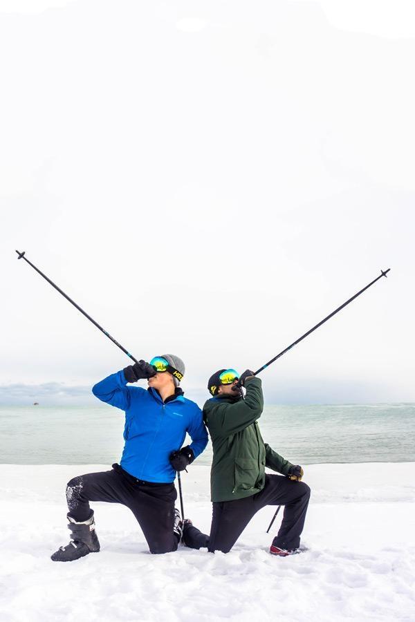 whiski poles adventure flask for enjoying a drink on the slopes