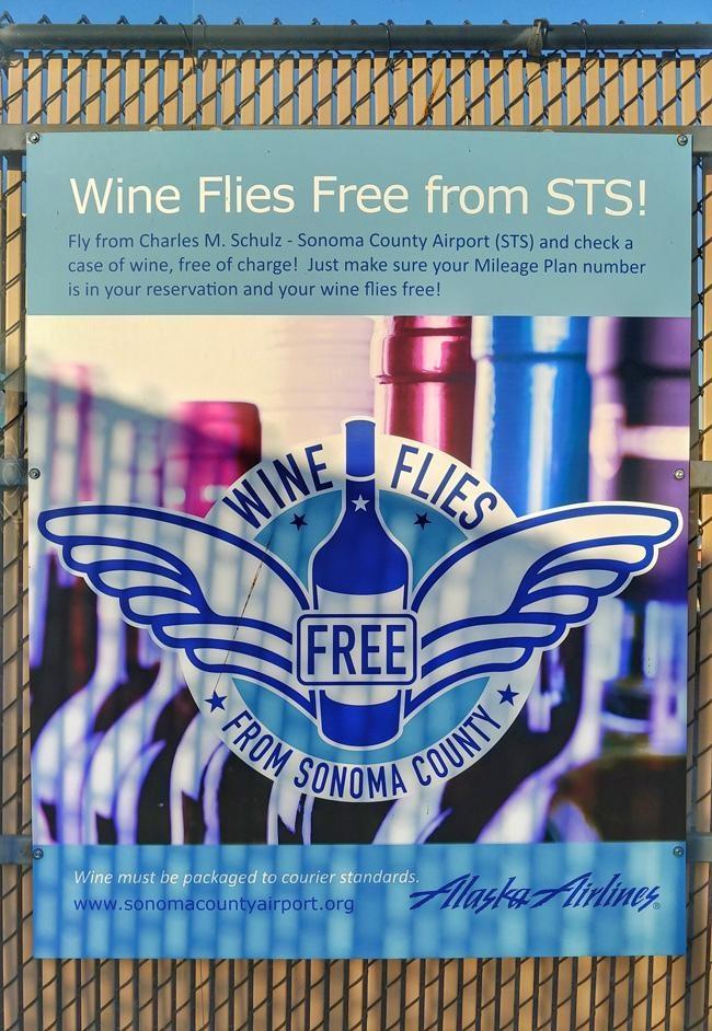 wine flies free from sonoma county airport