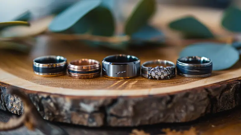 variety of metal wedding bands