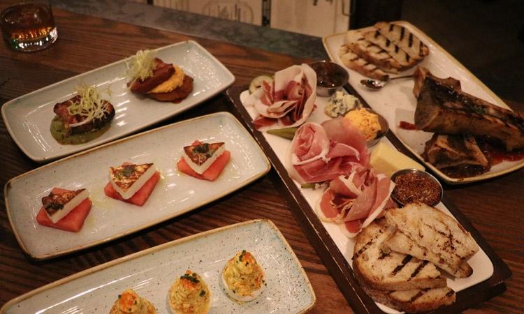 southern style feast appetizers at yardbird vegas