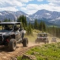 RZR side-by-side ATVs on a high mountain trail near Leadville, Colorado