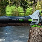 fall yard cleaning gear including electric leaf blowers