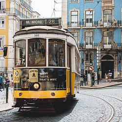 Lisbon Portugal street car