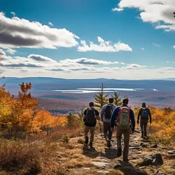 hiking through the catskills on a bachelor party