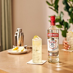 Smirnoff No. 21 summer cocktails set up for a guys night grilling afternoon