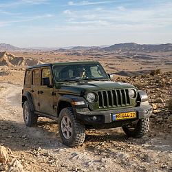 Jeep trail through the Negev Desert in Israel