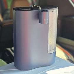 Bluevua ROPOT-Travel portable reverse osmosis system packed in the cargo area of a Honda Passport