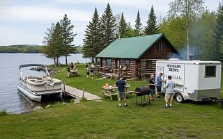 guys weekend at michigan cabin