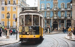 Lisbon Portugal street car