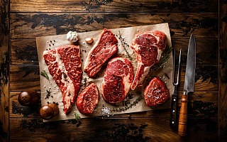 steaks at a steakhouse
