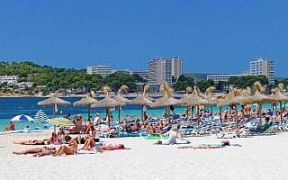 Magaluf beach on Majorca is a party hotspot perfect for a lads holiday or stag weekend