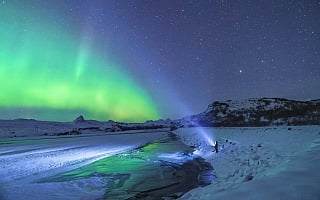 watching the Northern Lights from Iceland