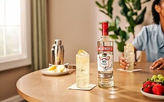 Smirnoff No. 21 summer cocktails set up for a guys night grilling afternoon