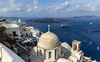 santorini remote work in greek islands