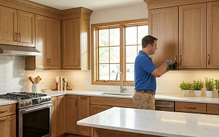 Home With New Kitchen and Bath Cabinets