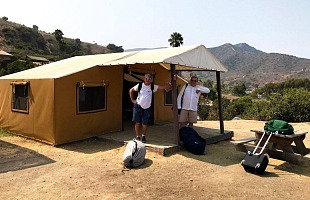guys weekend getaway camping on Catalina island